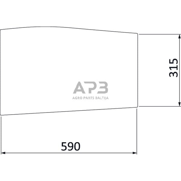 Priekinis kabinos stiklas apatinis 3902149M1N Priekinis kabinos stiklas apatinis 3902149M1N