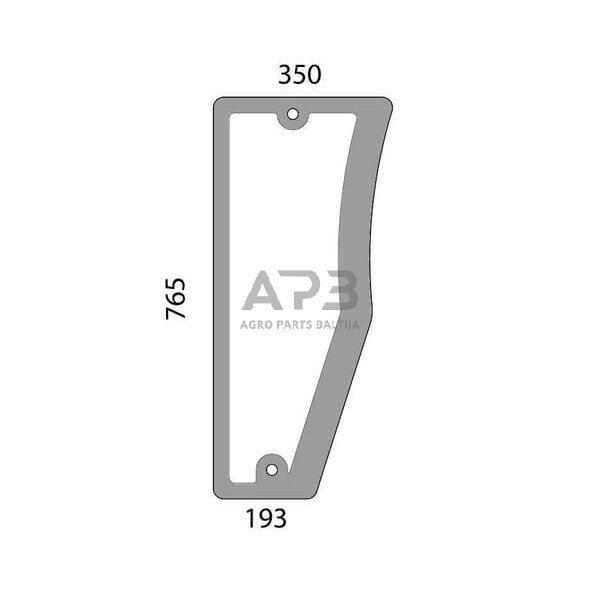 Priekinis kabinos stiklas apatinis, kairės pusės ER200621N Priekinis kabinos stiklas apatinis, kairės pusės ER200621N