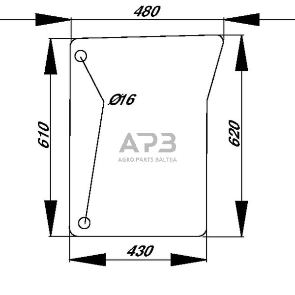 Priekinis kabinos stiklas apatinis L151753N Priekinis kabinos stiklas apatinis L151753N