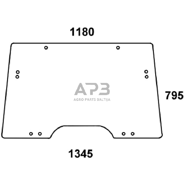 Priekinis kabinos stiklas, atsidarantis L171338N Priekinis kabinos stiklas, atsidarantis L171338N