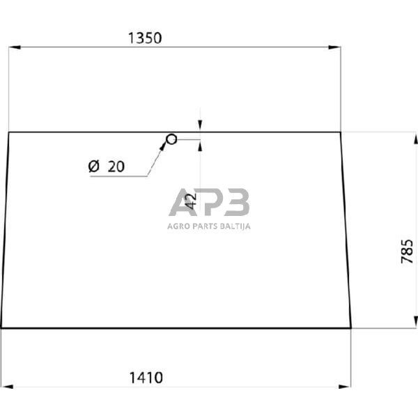 Priekinis kabinos stiklas D4010 Priekinis kabinos stiklas D4010