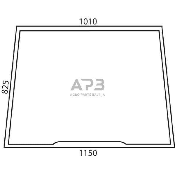 Priekinis kabinos stiklas D6702A Priekinis kabinos stiklas D6702A