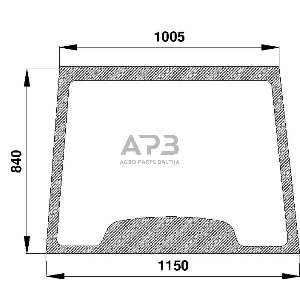 Priekinis kabinos stiklas D6711 Priekinis kabinos stiklas D6711