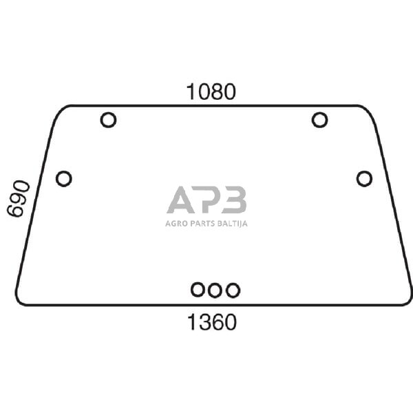 Priekinis kabinos stiklas D7710 Priekinis kabinos stiklas D7710