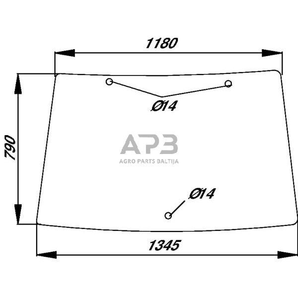 Priekinis kabinos stiklas D8180 Priekinis kabinos stiklas D8180