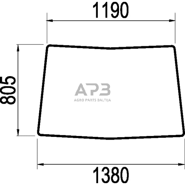 Priekinis kabinos stiklas L112972N Priekinis kabinos stiklas L112972N