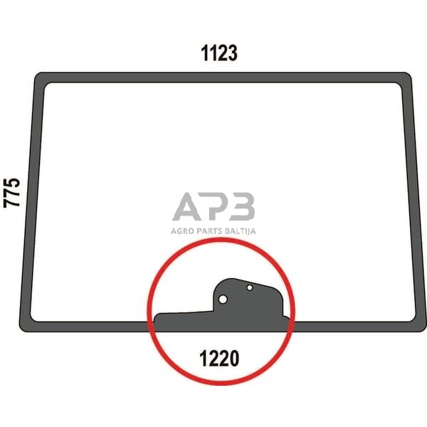 Priekinis kabinos stiklas viršutinis 002060250N