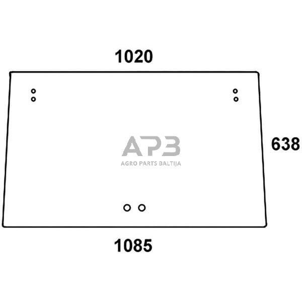 Priekinis kabinos stiklas viršutinis 134471021N Priekinis kabinos stiklas viršutinis 134471021N