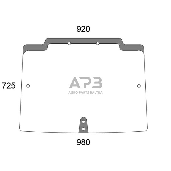 Priekinis kabinos stiklas viršutinis 44910454N Priekinis kabinos stiklas viršutinis 44910454N