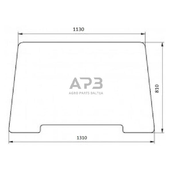 Priekinis kabinos stiklas viršutinis 87304257N Priekinis kabinos stiklas viršutinis 87304257N