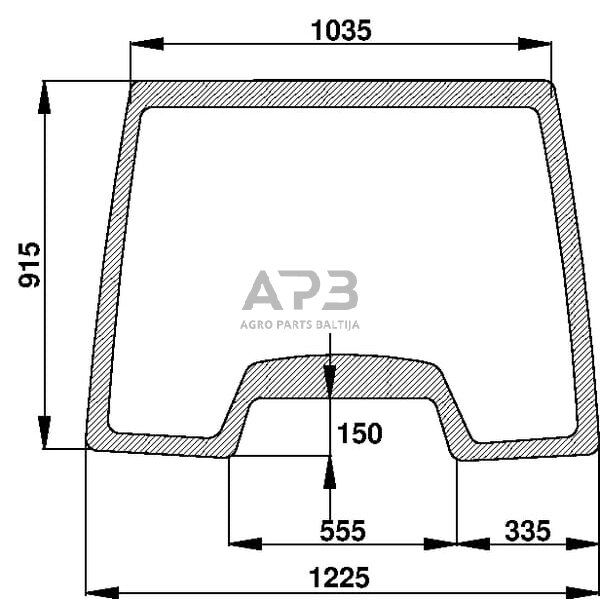 Priekinis kabinos stiklas viršutinis D7120 Priekinis kabinos stiklas viršutinis D7120