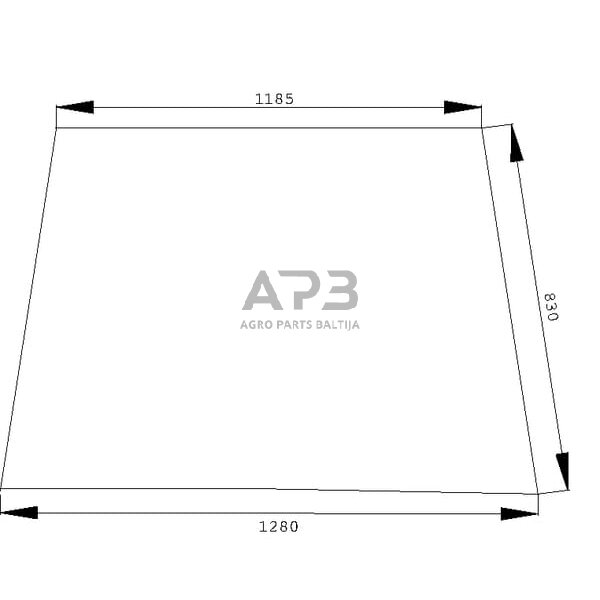 Priekinis kabinos stiklas Zetor 59117937 Priekinis kabinos stiklas Zetor 59117937