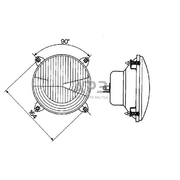 Priekinis žibintas montuojamas Halogenas Ø142.5mm, Cobo 05567000 1
