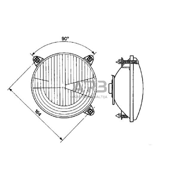 Priekinis žibintas Ø142.5mm, Cobo 05272000 1 Priekinis žibintas Ø142.5mm, Cobo 05272000 1