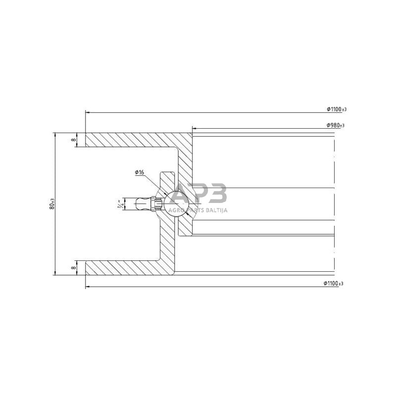 Priekabos posūkio žiedas 12897030100610M1 1