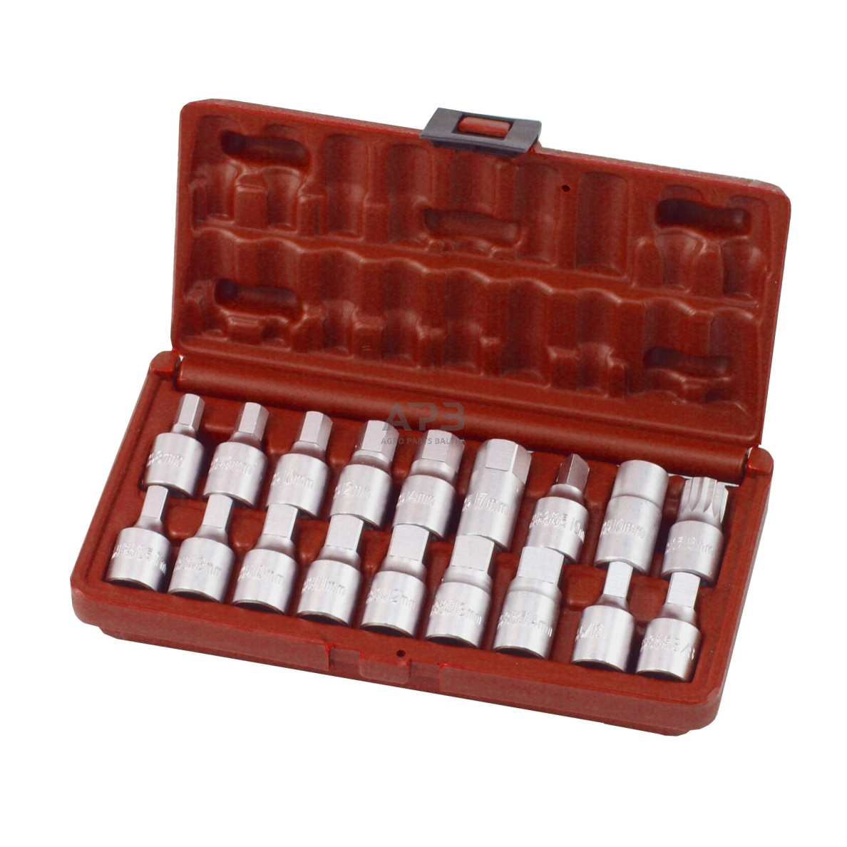 Raktų rinkinys tepalo kamščiui atsukti 18vnt.