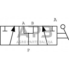 Rankinis eigos vožtuvas 3 prievadų L-Jungtis 1/2", DH103B