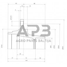Rato ašies stebulė 6xM18x1,5 ADR 61L6NA002