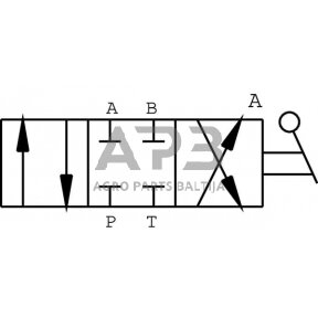 Rankinis eigos vožtuvas 4 prievadų A-Jungtis 3/8", DH054A
