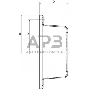 Rato stebulės dangtelis 130mm ADR 912T130L