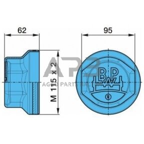 Rato stebulės dangtelis M115x2 BPW 0321223090