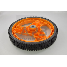 Ratukas Husqvarna 532403509. Aukštis 292 mm, plotis 45 mm, ašies skersmuo 12,6 mm 5324327-49, 532432749, 432749, 105-1816, 1051816, 193929X427, 431880X460