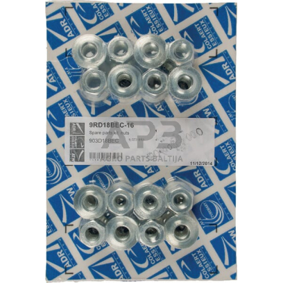 Rato veržlių komplektas M18x1.50 ADR 9RD18BEC16 Rato veržlių komplektas M18x1.50 ADR 9RD18BEC16