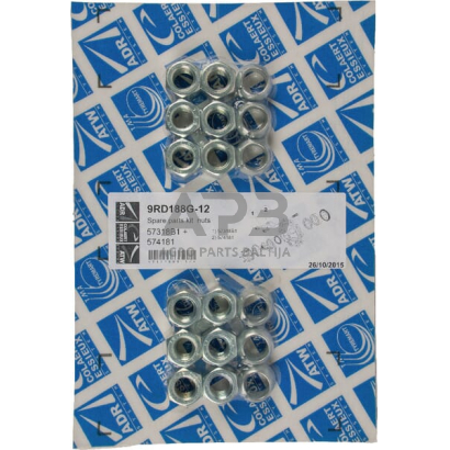 Rato veržlių komplektas M18x1.50 ADR 9RD188G12 Rato veržlių komplektas M18x1.50 ADR 9RD188G12