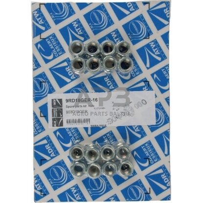 Rato veržlių komplektas M18x1.50 ADR 9RD18GER16 Rato veržlių komplektas M18x1.50 ADR 9RD18GER16