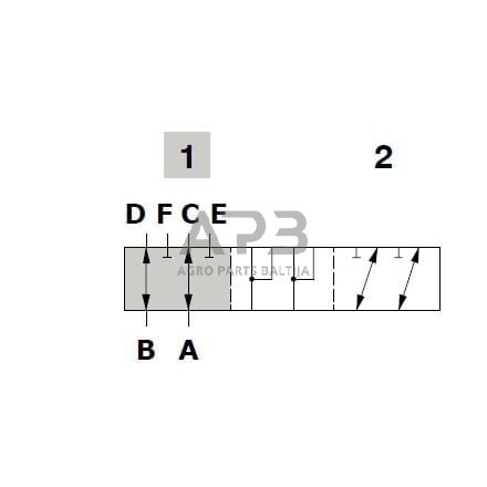 Rankinis eigos vožtuvas 6 prievadų DF5/6A-17L, DF056006 1 Rankinis eigos vožtuvas 6 prievadų DF5/6A-17L, DF056006 1