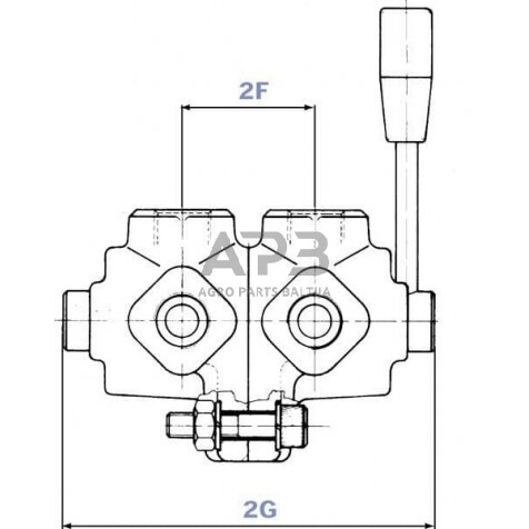 Rankinis eigos vožtuvas 6 prievadų T-Jungtis 3/8", DH056A 2 Rankinis eigos vožtuvas 6 prievadų T-Jungtis 3/8", DH056A 2