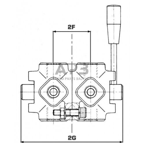 Rankinis eigos vožtuvas 8 prievadų D-Jungtis 3/8", DH058A 3 Rankinis eigos vožtuvas 8 prievadų D-Jungtis 3/8", DH058A 3