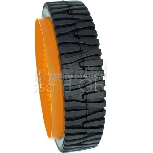 Ratukas Husqvarna 56SFE, JET 55S. Aukštis 195 mm, vidinis skersmuo tarp dantukų 132 mm, plotis 44,7 mm, dantukų skaičius 53 vnt. 532 18 07-73, 5321807-73, 532180773, 180773, 532 40 29-36, 5324029-36, 532402936, 402936 4