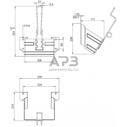 Ratų trinkelės laikiklis Lokhen Begin® for E53 600170500 2 Ratų trinkelės laikiklis Lokhen Begin® for E53 600170500 2