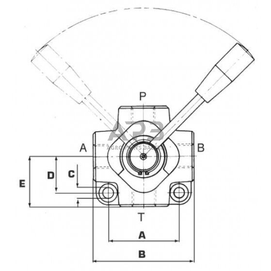 Rankinis eigos vožtuvas 4 prievadų A-Jungtis 1/2", DH104A 3 Rankinis eigos vožtuvas 4 prievadų A-Jungtis 1/2", DH104A 3
