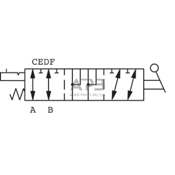 Rankinis eigos vožtuvas 6 prievadų 6A-12L 3/8 BSP, DF056001 1 Rankinis eigos vožtuvas 6 prievadų 6A-12L 3/8 BSP, DF056001 1