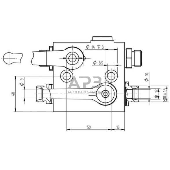 Rankinis eigos vožtuvas C000FTV 1 Rankinis eigos vožtuvas C000FTV 1