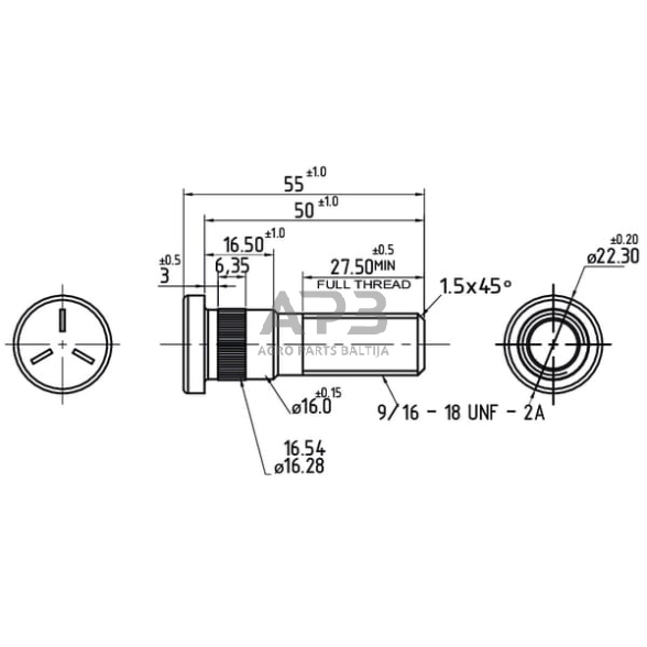 Rato varžtas 185400M1N 1 Rato varžtas 185400M1N 1