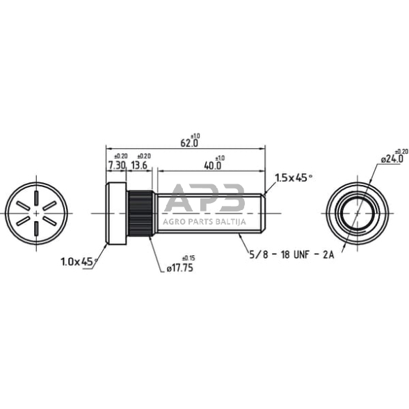 Rato varžtas Case IH 404341R3N 1 Rato varžtas Case IH 404341R3N 1