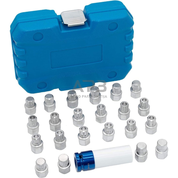 Rato varžtų užraktų rinkinys (23vnt) VW 1 Rato varžtų užraktų rinkinys (23vnt) VW 1