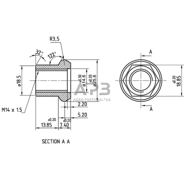 Rato veržlė 1121785N 1 Rato veržlė 1121785N 1