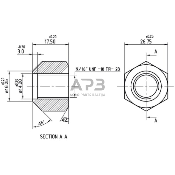 Rato veržlė 180004M1N 1 Rato veržlė 180004M1N 1