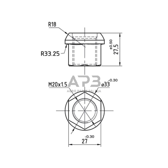 Rato veržlė 30247400N 2 Rato veržlė 30247400N 2