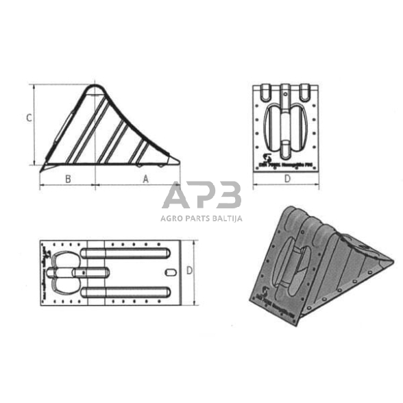 Ratų trinkelė Schneider G53, 100653200 3 Ratų trinkelė Schneider G53, 100653200 3