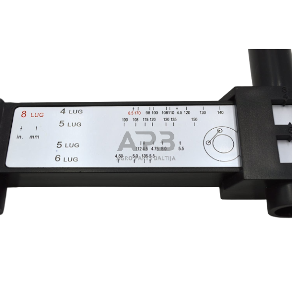 Ratų varžtų atstumo tarp skylių matuoklis 2 Ratų varžtų atstumo tarp skylių matuoklis 2