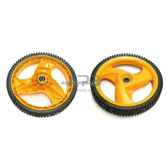 Ratukas Mcculloch M53-675DWA, M4553, M5553, M6553D, M7053D. Aukštis 292 mm, plotis 45 mm, ašies skersmuo 12,6 mm 532 40 35-09, 5324035-09, 532403509, 403509, 532 43 27-49, 5324327-49, 532432749, 432749, 105-1816, 1051816, 193929X427, 431880X460. 2 Ratukas Mcculloch M53-675DWA, M4553, M5553, M6553D, M7053D. Aukštis 292 mm, plotis 45 mm, ašies skersmuo 12,6 mm 532 40 35-09, 5324035-09, 532403509, 403509, 532 43 27-49, 5324327-49, 532432749, 432749, 105-1816, 1051816, 193929X427, 431880X460. 2