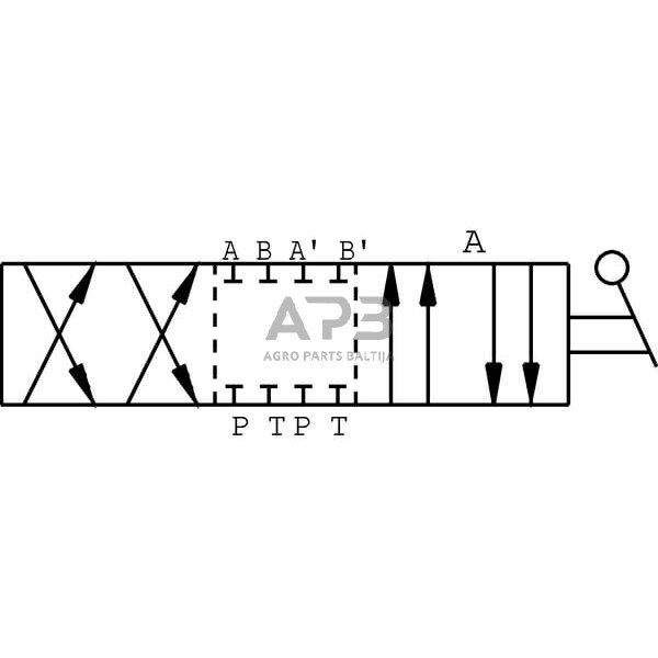 Rankinis eigos vožtuvas 8 prievadų D-Jungtis 3/8", DH058A 1 Rankinis eigos vožtuvas 8 prievadų D-Jungtis 3/8", DH058A 1