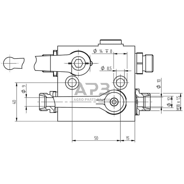 Rankinis eigos vožtuvas C000FTV 1