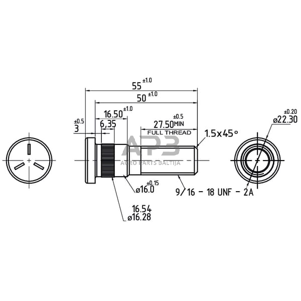 Rato varžtas 185400M1N 1 Rato varžtas 185400M1N 1