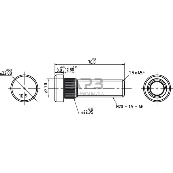 Rato varžtas 3220372R2N 1 Rato varžtas 3220372R2N 1